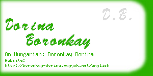 dorina boronkay business card